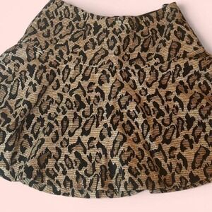 Free People Woven Mini leopard print skirt